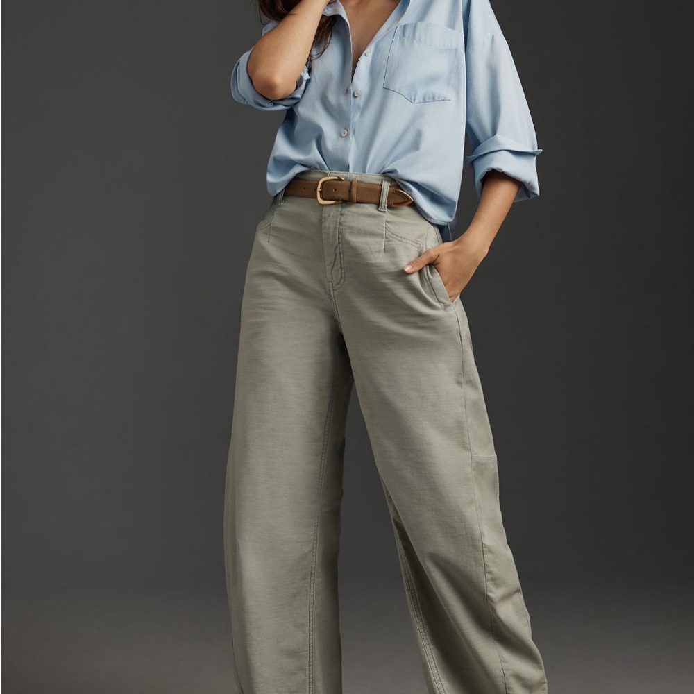 Vintage Bow Full-Length Pants by Pilcro 25P Grey